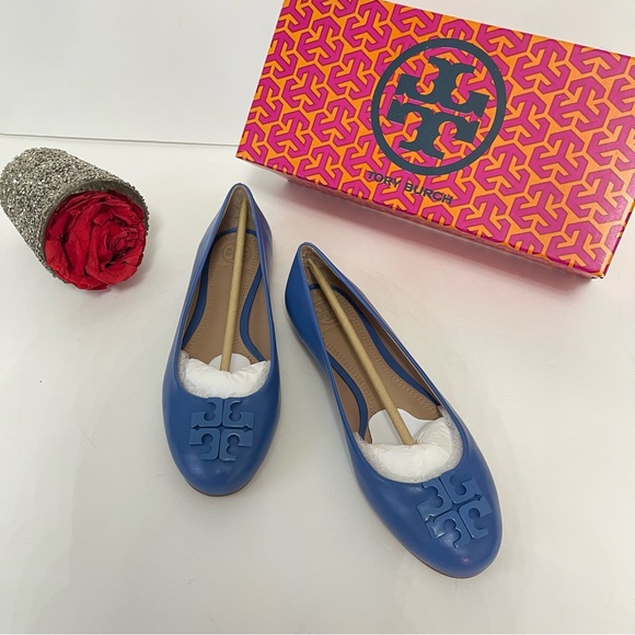 Tory Burch Lowell Ballet Flat In Chambray Color- New In Box- Reemoly - Picture 13 of 17